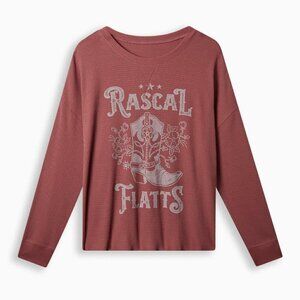 Torrid - Rascal Flatts Waffle Crop Long Sleeve Tee in Wild Ginger​​​​​​​​​